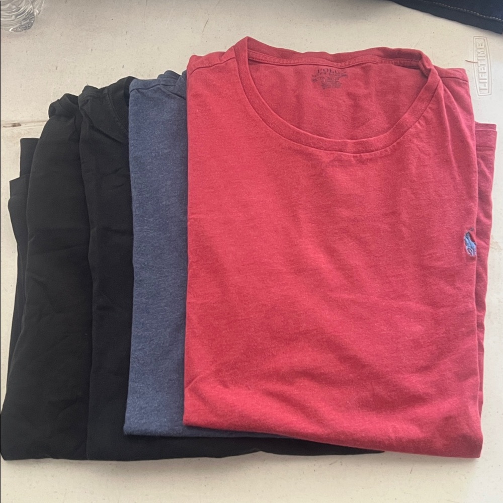 Polo by Ralph Lauren Red, Blue & Black Short Sleeve Crewneck Tee